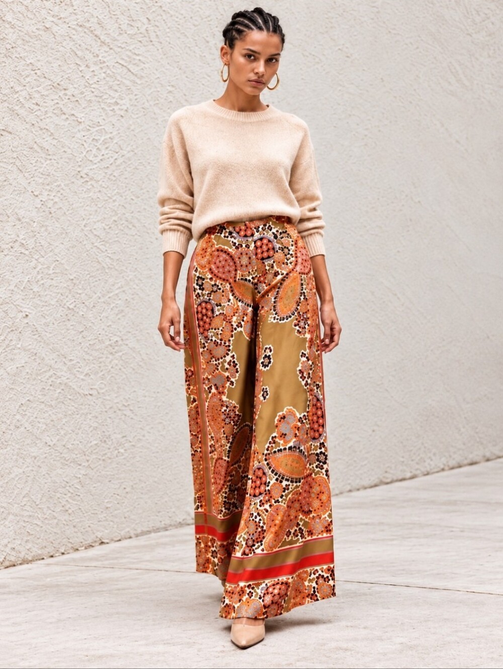 Zara Paisley Print Wide-Leg Palazzo Pants – Boho Luxe Statement Lounge Trousers